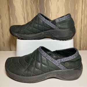 Merrell Encore Quilt Black Women's 7 Comfort Slip On Loafer Shoes J66578